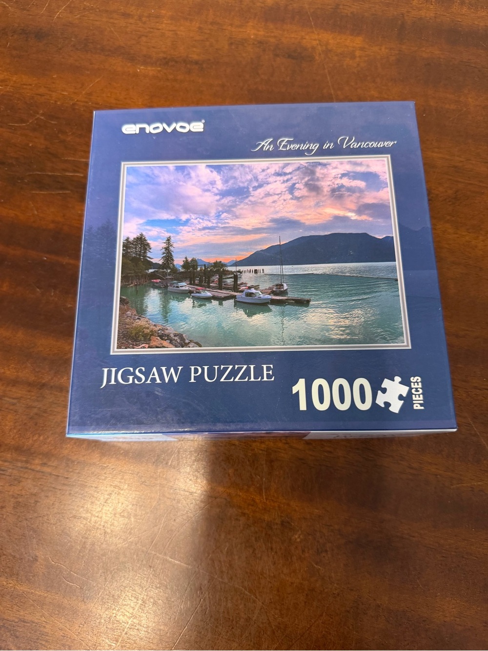 1000-Piece Jigsaw Puzzle in Blue - An Evening in Vancouver